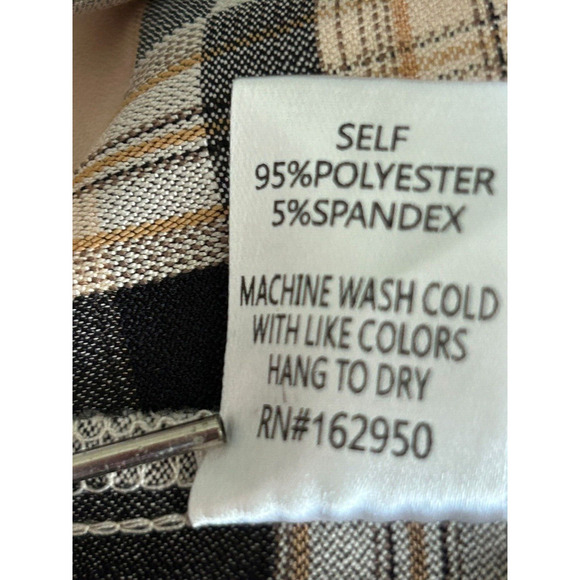 Pretty Garbage Pants Womens Size L Black Beige Checkered Plaid Wide Leg Boho - Picture 11 of 16